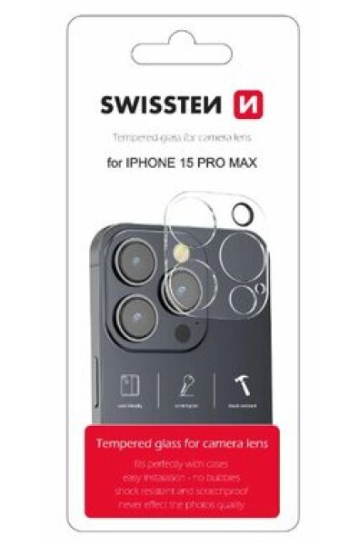 Swissten Ochranné sklo šošoviek fotoaparátu pre Apple iPhone 15 Pro Max (94500111)