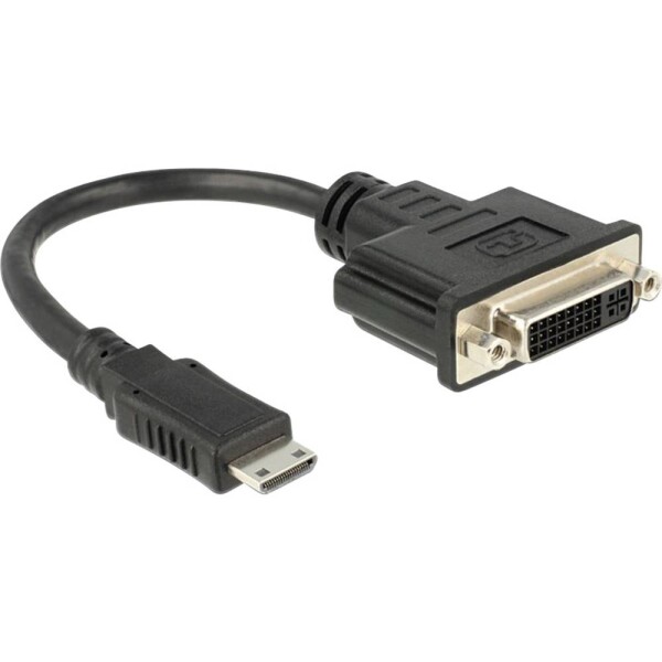 DeLock Adaptér HDMI Mini-C (M) - DVI-D (F) 20cm čierna (65564)