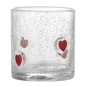 Bloomingville Pohár na vodu Debra Hearts 370 ml