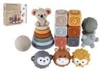 TEDDIES Sada skladačiek s loptičkami 19 ks