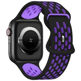 Beline New Sport Silicone čierno-fialový / Športový pásik pre Apple Watch / 42/44/45/49 mm