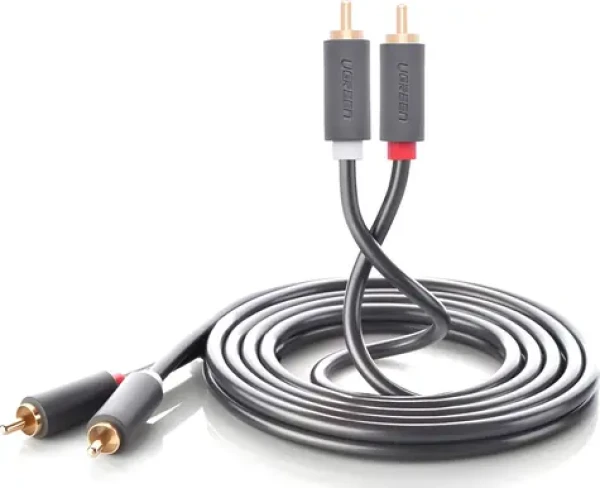 Ugreen RCA čierna / Kábel / 2x RCA (Cinch) - 2x RCA (Cinch) / 5 m (UGR457BLK)