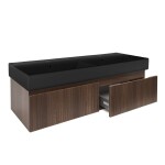 Kúpeľňová skrinka s umývadlom SAT Evolution 118x30x44, 8 cm orech mat SATEVO120NAU2B SATEVO120NAU2B