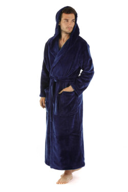 Pánsky župan Siena s kapucňou 3156 5952 midnight - Vestis XXL