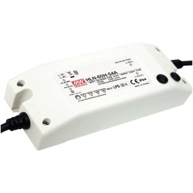 MEAN WELL HLN-60H-48A LED driver, napájací zdroj pre LED konštantné napätie, konštantný prúd 62 W 1.3 A 28.8 - 48 V/DC stmievateľný, PFC spínacie obvod,; HLN-60H-48A