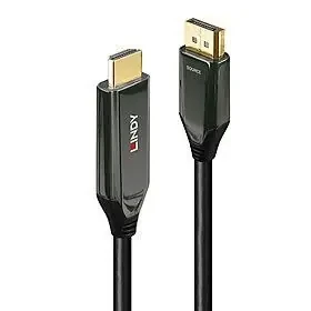 Lindy 40932 čierna / Adaptér DisplayPort - HDMI / 3 m / 8K 60Hz / HDR / aktívny (40932)