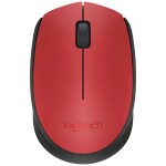 Logitech Wireless M171 červená / bezdrôtová optická myš / 2 tlačidlá / 1000dpi (910-004641)