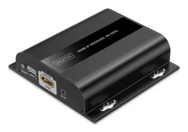 Digitus HDMI IP prijímač čierna / Prijímač / 4K/60Hz / HDMI 2.0 / Cat6 / IR (DS-55352)