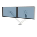Fellowes Platinum 2 ramená vedľa seba biela / Držiak monitora / USB 3.2 / Nosnosť 8 kg / Do 40" (8056301)
