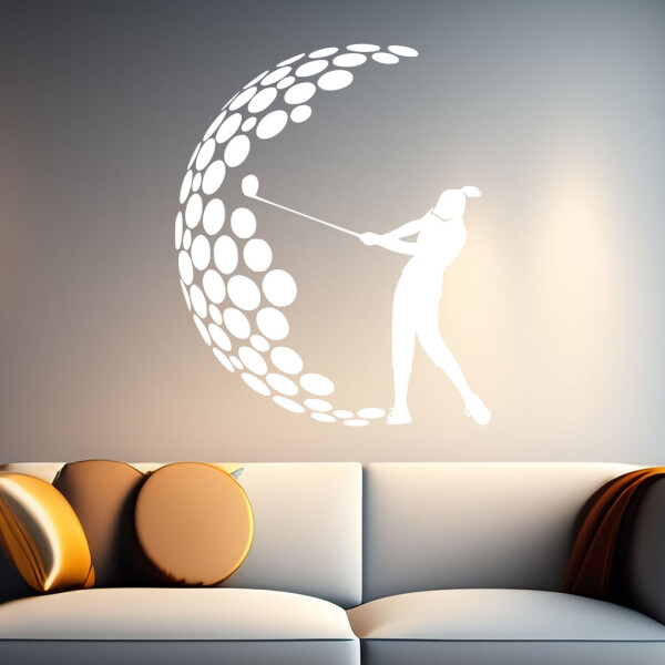 Veselá Stena Samolepka Golf Farba: bílá, Veľkosť: 100 x 82 cm
