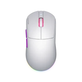 Hator HTM-771 Quasar 3 ULTRA 8K biela / herná bezdrôtová myš / optická / 30000 DPI / 6 tlačidiel / 2.4GHz / Bt / USB (HTM-771)
