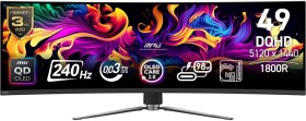 MSI MSI MPG 491CQPXDE QD-OLED monitor komputerowy 124,5 cm (49") 5120 x 1440 px Dual QHD Čierny