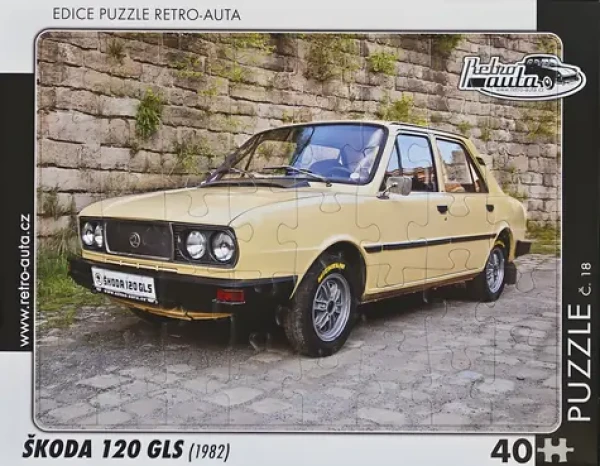RETRO-AUTA Puzzle č. 18 Škoda 120 GLS (1982)