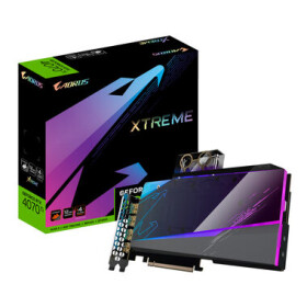 GIGABYTE AORUS GeForce RTX 4070 Tí 12GB Xtreme WATERFORCE WB / 2310-2700 MHz / 12GB D6 / 192-bit / 1x HDMI 3x DP / 16 (GA-N407TAORUSX WB-12GD)