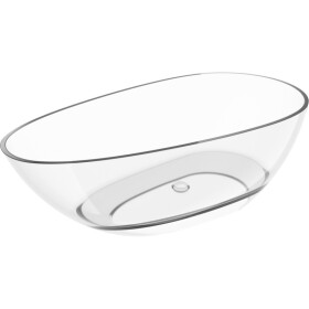 MEXEN - Glass clear voľne stojaca vaňa transparentná 170 x 85, korok chróm 58061708508