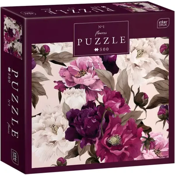 INTERDRUK Puzzle Flowers: Pivonky
