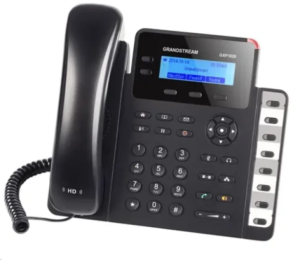 Grandstream GXP1628 / VoIP telefón / 2x SIP účet / HD audio / 3 prog.tl. +8 predvolieb / switch 2xGLAN / PoE (GXP1628)