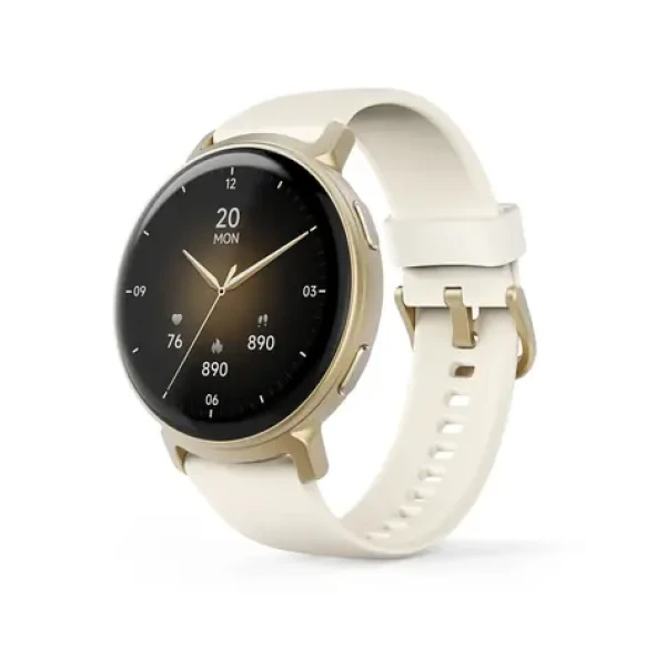 HAMA 7020 zlatá / SMART hodinky / Amoled displey 1,32 "/ telefonovanie / GPS / Bluetooth / IP68 / hlasový asistent (178641)