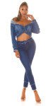 Sexy Highwaist Jeans with frayed hem denimblue 44