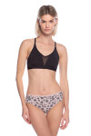 DÁMSKE NOHAVIČKY L-1549BI XXL černo-prachově růžová XXL