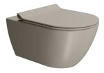 GSI - PURA závesná WC misa, Swirlflush, 36x55cm, tortora dual-mat 881505