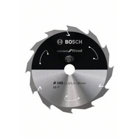 Bosch Accessories Bosch 2608837684 tvrdokovový pílový kotúč 165 x 20 mm Počet zubov (na palec): 12 1 ks; 2608837684