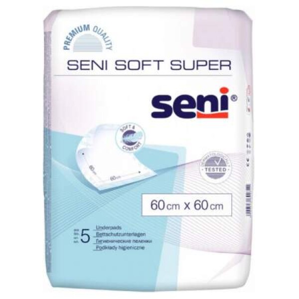 SENI Soft super hygienické podložky, 60x60 cm 5 kusov