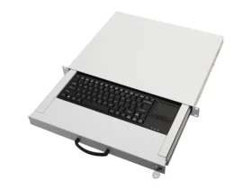 Equip 19" sivý šuplík na klávesnici s touchpadom / DE layout / uzamykateľný / 1,8 m kábel (261612)