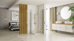 REA/S - Sprchová kabína Hugo 80x90 Gold Brush Dvere: 80 Dvere: 90 KPL-K8410
