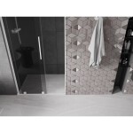 MEXEN/S - Velar L posuvné sprchové dvere 120, grafit, biela 871-120-003-41-20