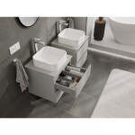 MEXEN/S - Orio kúpeľňová skrinka pod umývadlo 50 cm s doskou, 2 zásuvky, sivá mat 91A10-05047-2-BFFC62