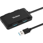 YENKEE YHB 4341BK Hub čierna / 4x USB 3.0 / 5 Gbs / 120cm (8590669230532)