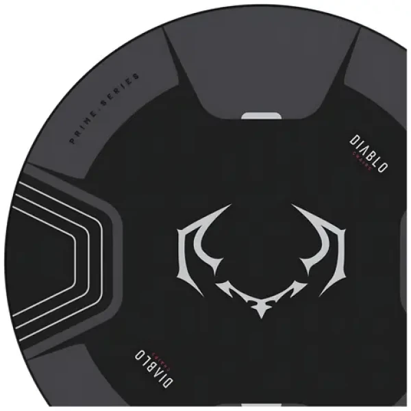 Diablo Chairs Protišmyková podložka pod hernú stoličku čierno-šedá / Podložka / guľatá / protišmyková (2093)