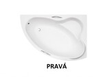 BESCO - Asymetrická vaňa ADA - Nožičky k vani - S nožičkami, Rozmer vane - 160 × 100 cm, Spôsob prevedenia - Pravé VANADA160P+OLVPINOZ