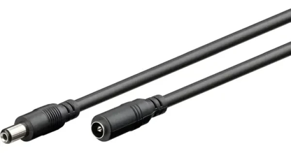 PremiumCord Predlžovací napájací kábel 5,5/2,1 mm / Napájací kábel / 10 m / Samice-samec / max. 2 A (cn-08)