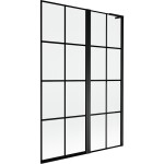 MEXEN/S - Mist L vaňová zástena 2-krídlová pravá 120 x 150, čierna kratka, čierna 8A9L-120-011-70-77-P