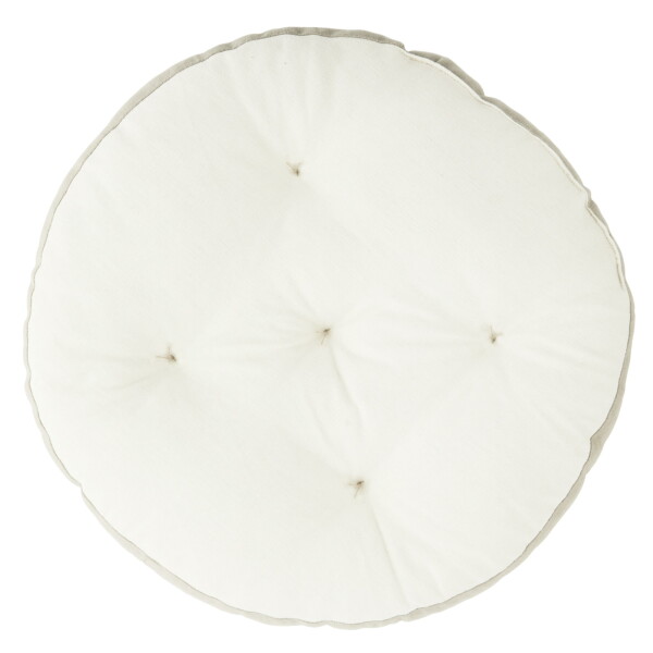 MADAM STOLTZ Gulatý podsedák Off White/Taupe