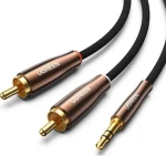 Ugreen AV170 Kábel 2x RCA (Cinch M) - jack 3.5mm (F) 1m čierna (80845)