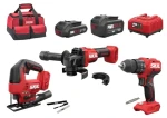 Skil Red 3368EA / Sada aku náradia / 20V / 2,0 Ah + 4,0 Ah / Brushless (CK1E3368EA)