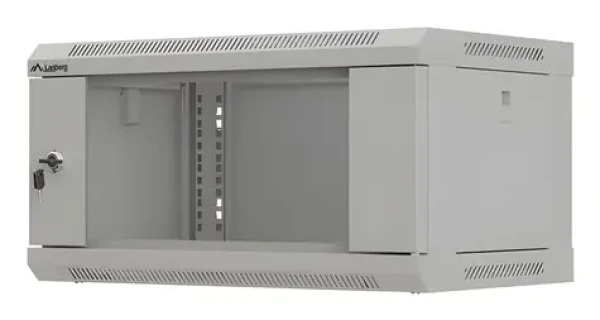 Lanberg WF03-5304-10S sivá / Nástenný rozvádzač / 19" / 4U / 540x350x281 mm / sklenené dvere (WF03-5304-10S)