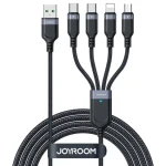 Joyroom Multi-Use Series S-A18 4in1 kábel USB-A - USB-C / USB-C / Lightning / micro-USB 1.2m čierna (6956116709006)