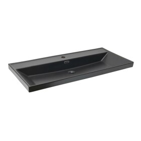 Nábytkové umývadlo SAT B-Way 101x46,5 cm čierna matná, otvor pre batériu uprostred SATBW10046BKM SATBW10046BKM