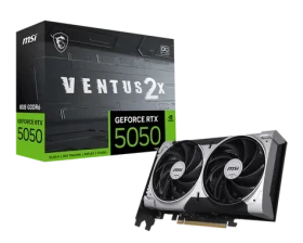 MSI GeForce RTX 5050 Ventus 2X 8GB OC / 2617MHz / 8GB GDDR6 / 128-bit / 1x HDMI + 3x DP / 550W (8) (G5050-8V2C)