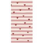 Ib Laursen Papierové servítky Red hearts / Pink Stripes – 16 ks