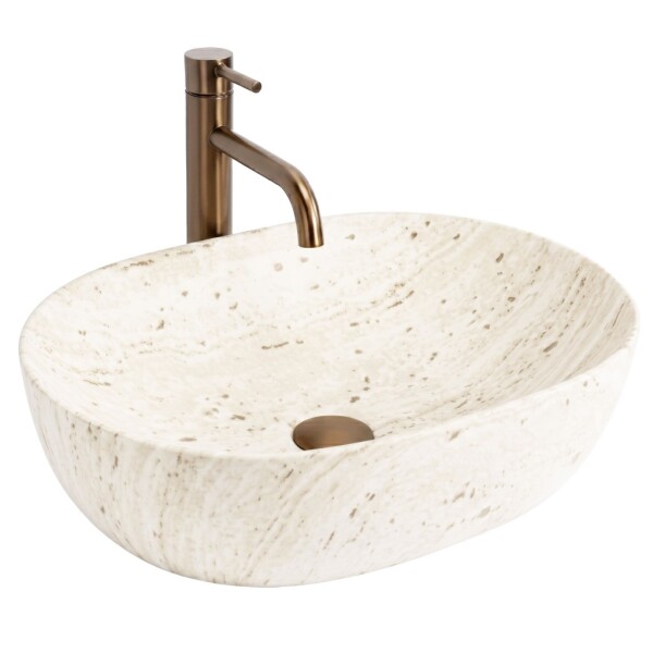 REA - Umývadlo na dosku Amelia Travertine Classic 48 REA-U4210