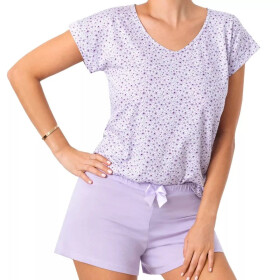 Dámske pyžamo Fiorella short - Donna fialová XXL