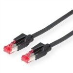 Secomp 21.05.2036 RJ45 sieťové káble, prepojovacie káble CAT 6 S/FTP 3.00 m čierna dvojžilový tienený, bez halogénov, samozhášavý 1 ks; 21.05.2036