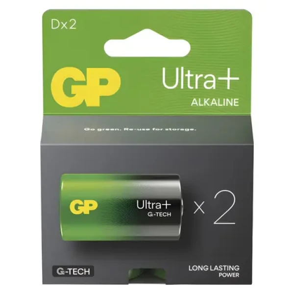 GP Ultra PLUS D (LR20) / Alkalická batéria / 1,5 V / 2 ks (1013422000)