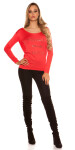 Trendy Koucla pullover with lace Einheitsgroesse