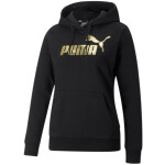 ESS+ Metallic Logo Hoodie FL W 849958 - Puma XXL černá se zlatou